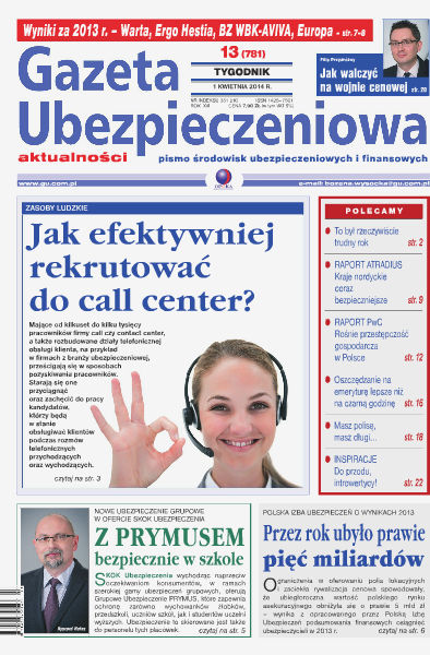 Gazeta Ubezpieczeniowa - wydanie elektroniczne nr 13/2014