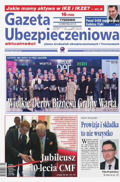 Gazeta Ubezpieczeniowa - wydanie elektroniczne nr 16/2014