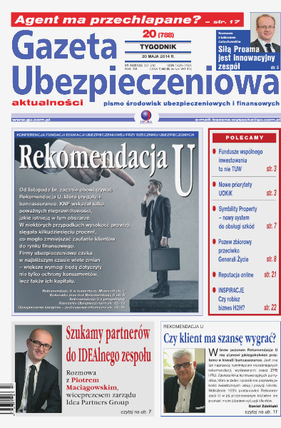 Gazeta Ubezpieczeniowa - prenumerata nr 20/2014