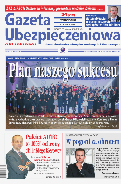 Gazeta Ubezpieczeniowa - prenumerata nr 24/2014