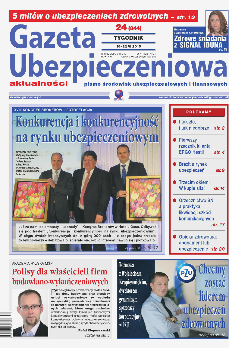 Gazeta Ubezpieczeniowa - wydanie elektroniczne nr 24/2015