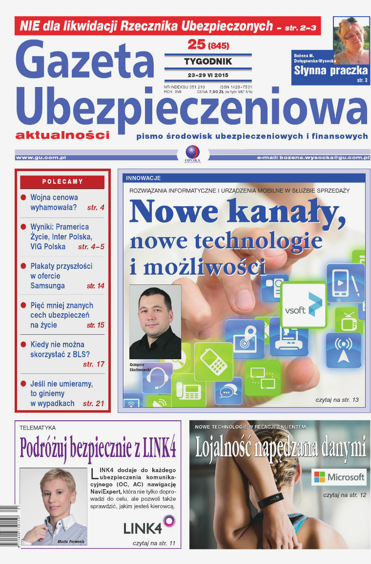 Gazeta Ubezpieczeniowa - wydanie elektroniczne nr 25/2015