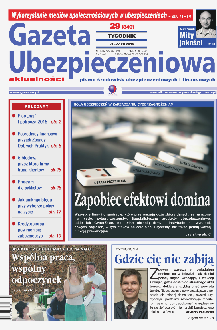 Gazeta Ubezpieczeniowa - wydanie elektroniczne nr 29-2015