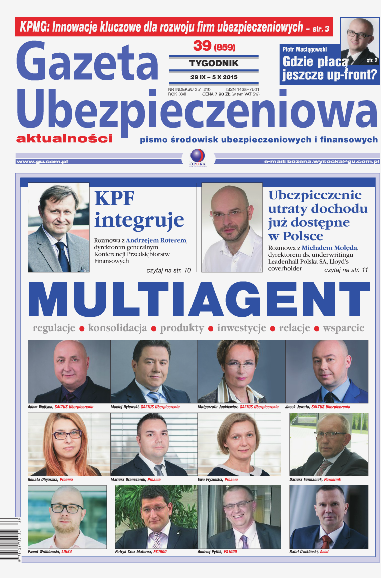 Gazeta Ubezpieczeniowa - wydanie elektroniczne nr 39-2015