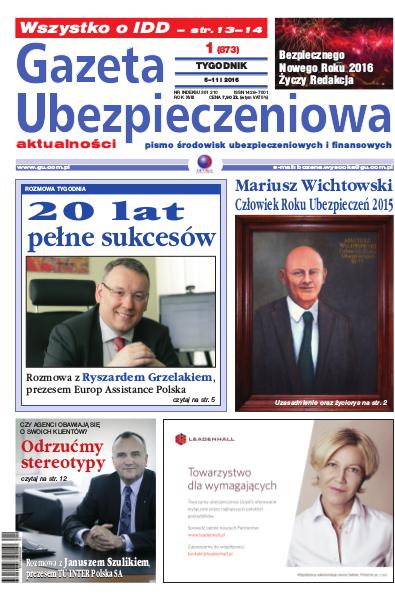 Gazeta Ubezpieczeniowa - wydanie elektroniczne nr 1-2016