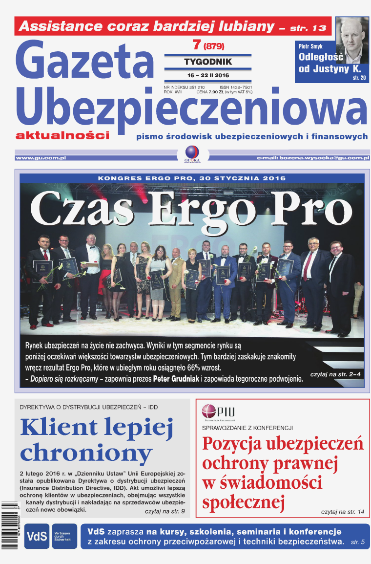 Gazeta Ubezpieczeniowa - wydanie elektroniczne nr 7-2016