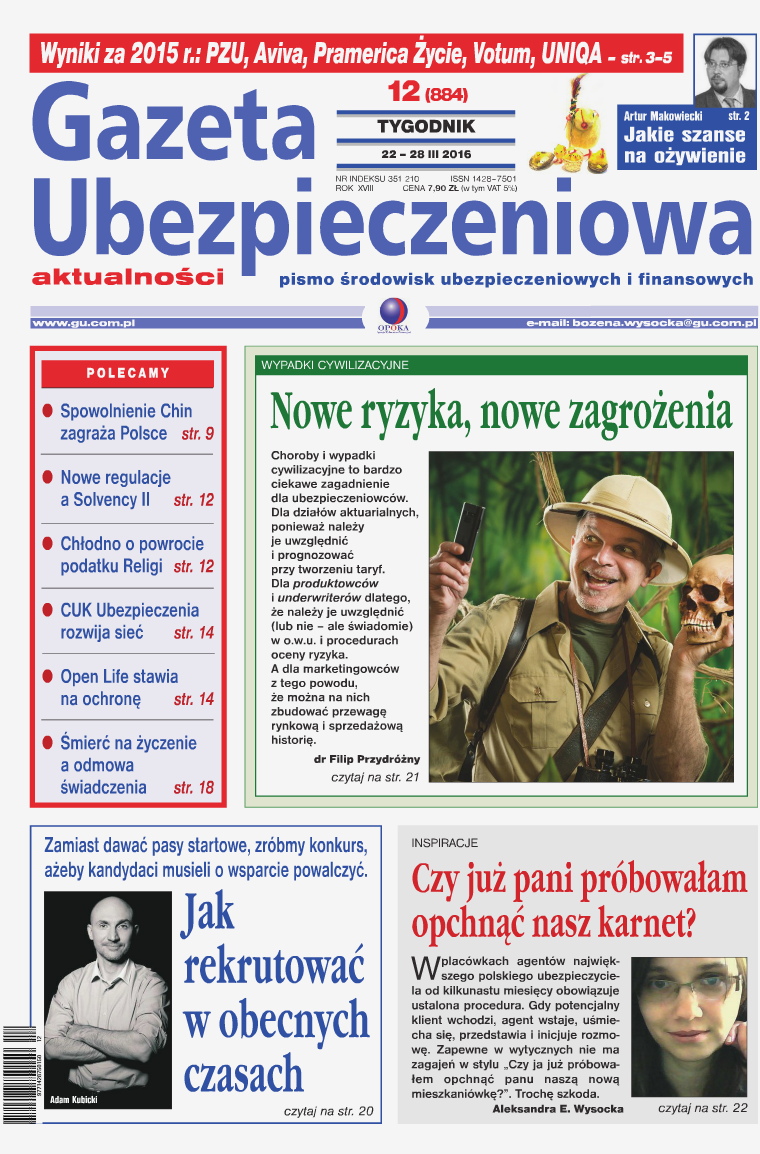 Gazeta Ubezpieczeniowa - wydanie elektroniczne nr 12-2016