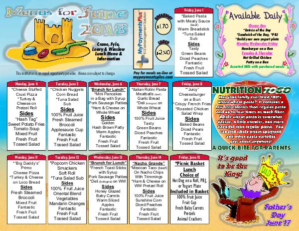 Elementary Lunch Menu