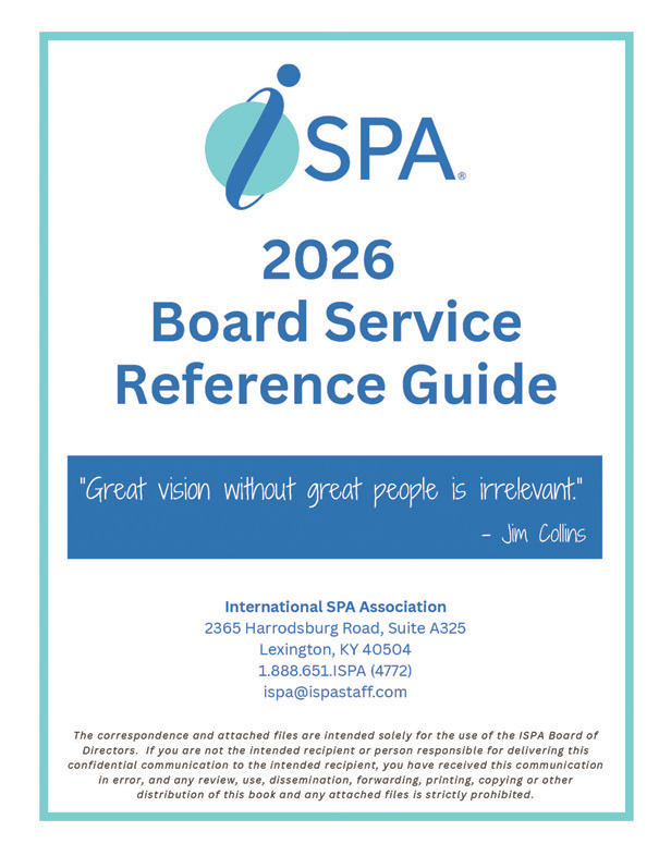 Cover of ISPA 2026 Board Service Reference Guide