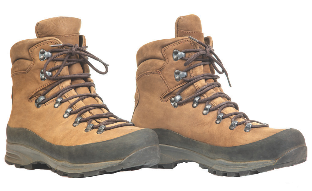 Pair of brown hiking boots