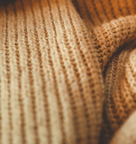 Warm knit fabric texture