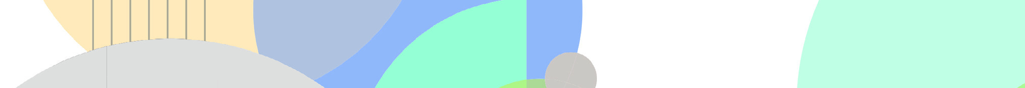 Secondary decorative horizontal color bar with abstract circles and shapes