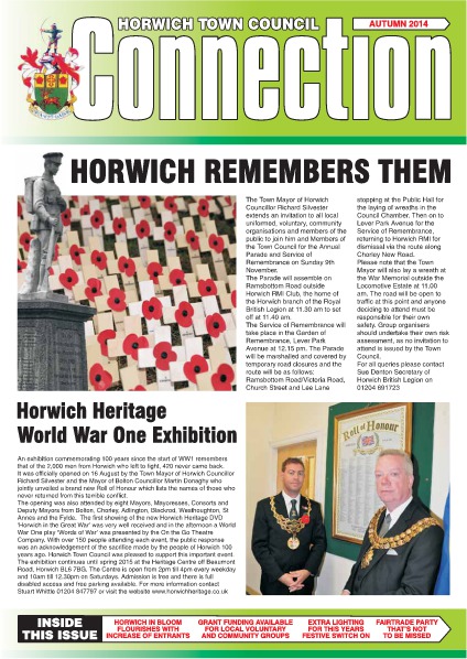 Horwich Town Council Connection Autumn 2014