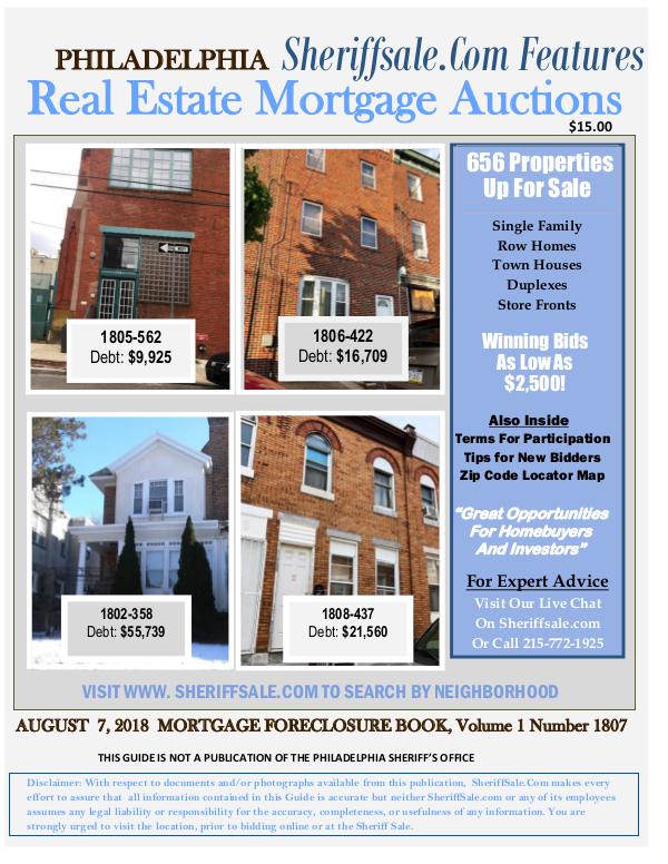 Foreclosure Guide Philadelphia Aug 2018 Foreclosure Guide Philadelphia Aug 2018(clone)