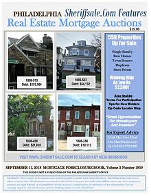 September Philadelphia Foreclosure Color Photo Guide