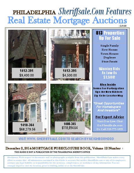 December 2, 2014 Mortgage Foreclosure Auction Dec 2, 2014 Real Estate Auction Guide NM