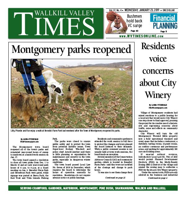 Wallkill Valley Times Jan. 23 2019