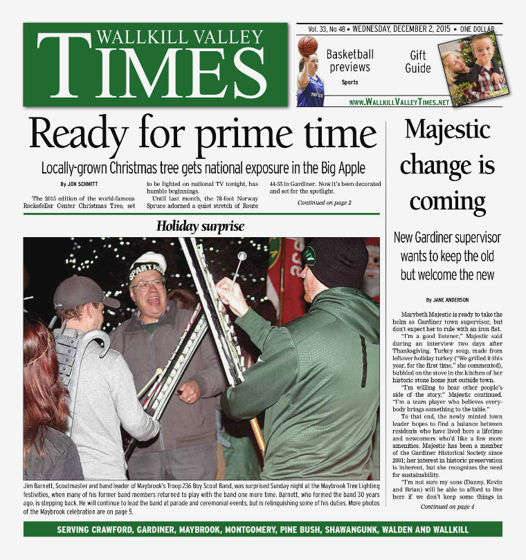 Wallkill Valley Times Dec. 02 2015