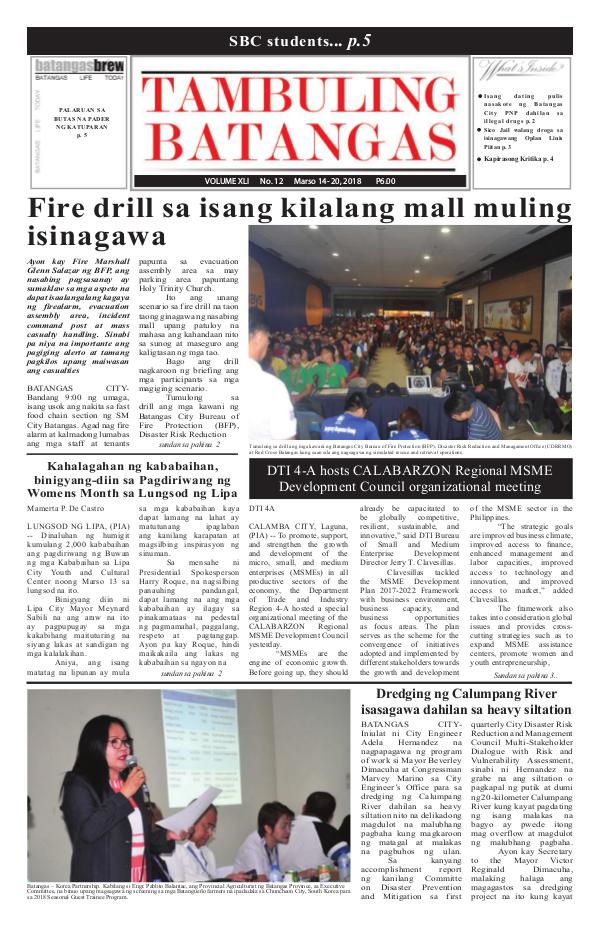 Tambuling Batangas Publication March 14-20, 2018 Issue