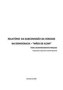 RELATÓRIO FINAL DA SUBCOMISSÃO DA VERDADE NA DEMOCRACIA