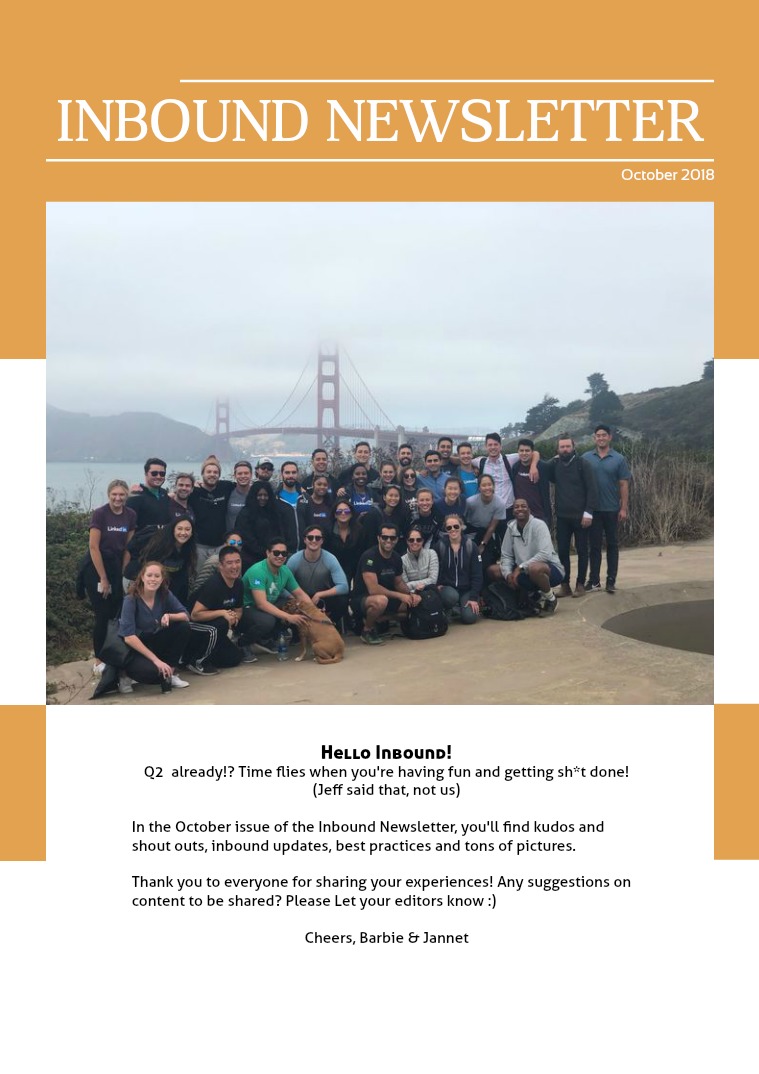 Inbound SD Newsletter October 2018