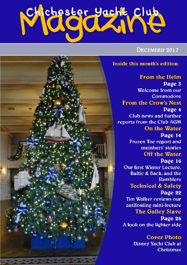 Chichester Yacht Club Magazine December 2017