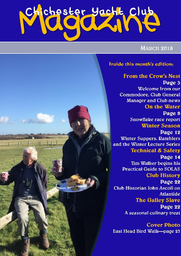 Chichester Yacht Club Magazine March 2018