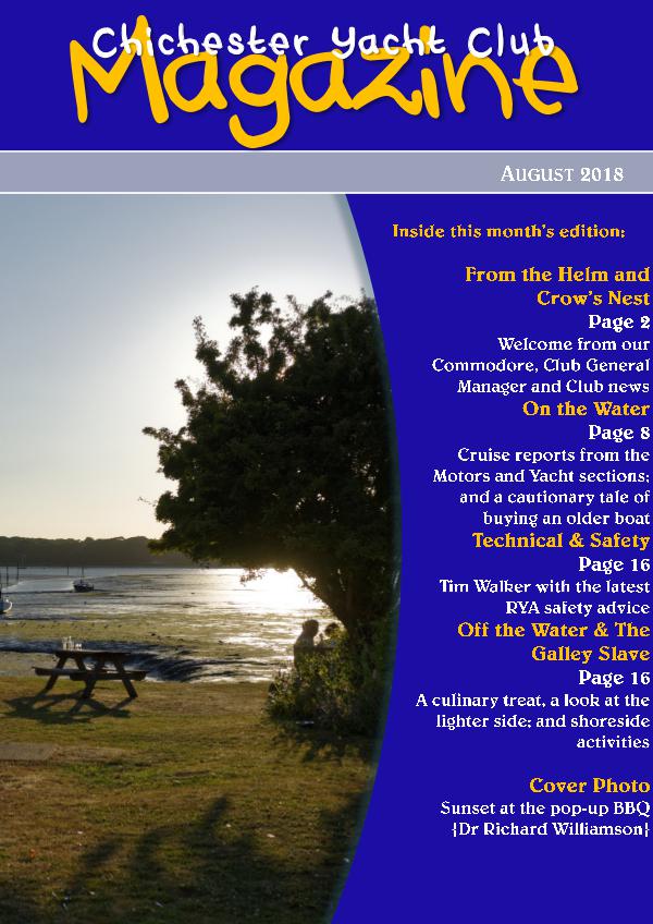 Chichester Yacht Club Magazine August 2018