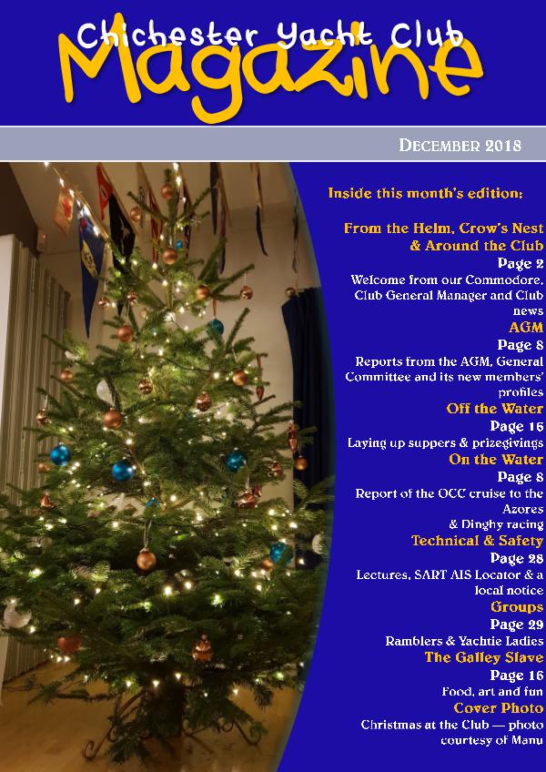 Chichester Yacht Club Magazine December 2018