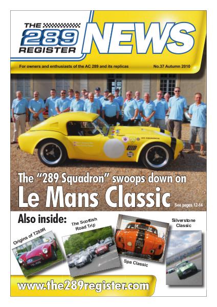 The 289 Register News No 37 Autumn 2010