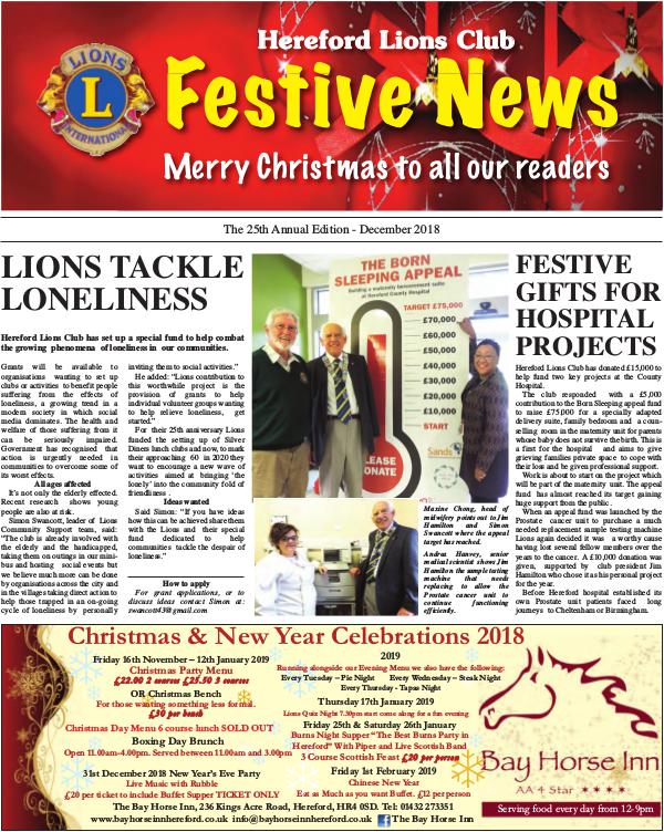 Festive News 2018 Hereford Lions Festive News 2018