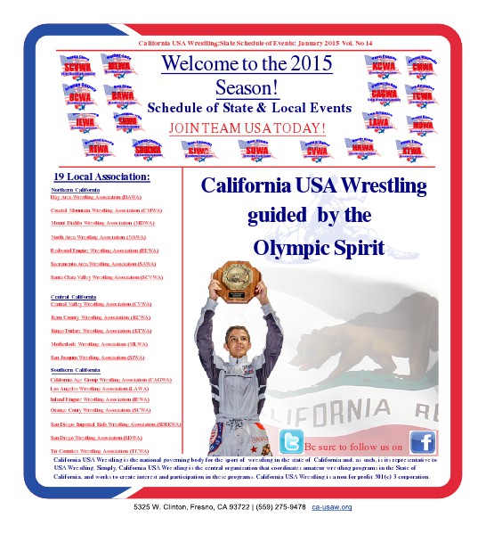 2015 California USA Wrestling Newsletter Jan 2015