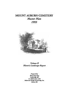 Mount Auburn Cemetery Master Plans