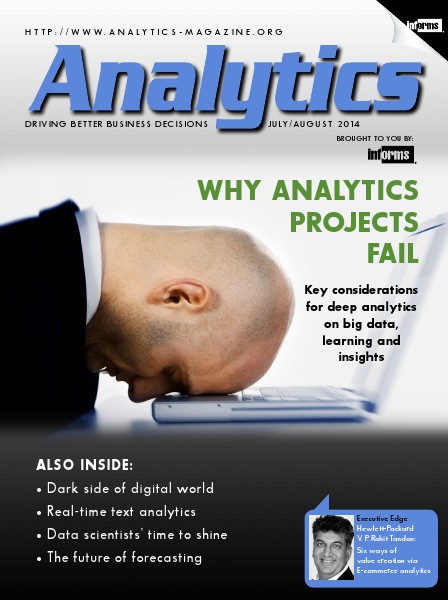 Analytics Magazine Analytics Magazine, July/August 2014