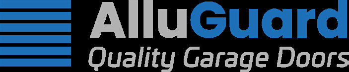 AlluGuard logo banner reading 'AlluGuard Quality Garage Doors' across a blue and black graphic
