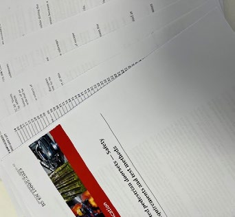 Close-up of British Standard documents showing BS EN16005:2023.