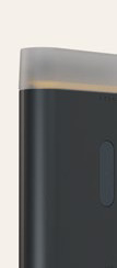 Rollixo Premium io vertical control unit with illuminated top light strip, product view.