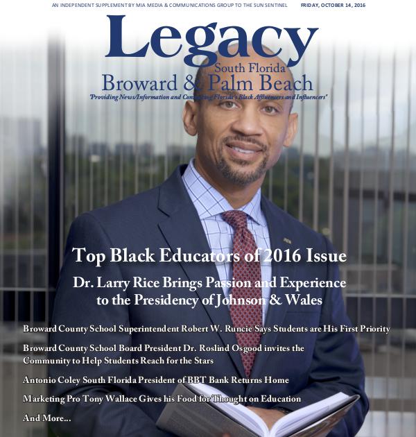 2016 South Florida: Top Black Educators Issue