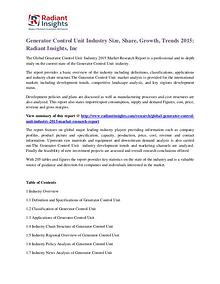 Generator Control Unit Industry Size, Share, Growth, Trends 2015