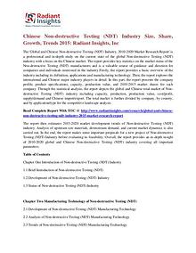 Chinese Non-Destructive Testing Industry Size, Share, Growth 2015