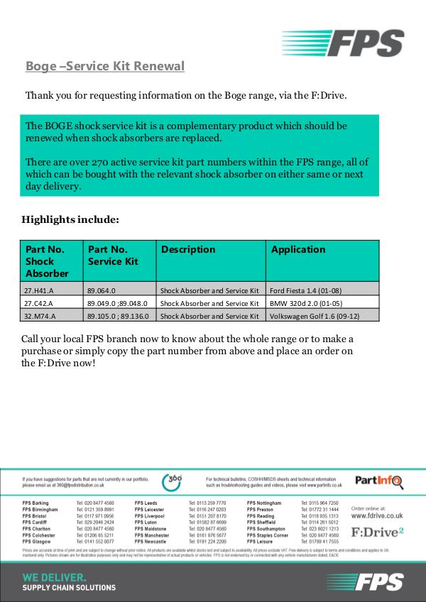 Boge –Service Kit Renewal