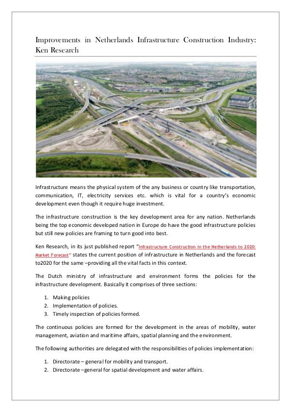 The Netherlands construction Industry Research Report INFRASTRUCTURE ...