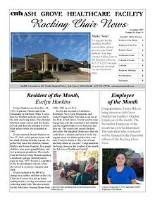 Ash Grove Healthcare Facility's Rocking Chair News