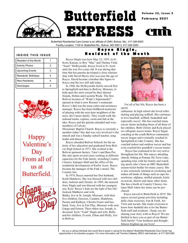 Butterfield Express February 2021