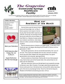 Community Springs Healthcare Facility's The Grapevine