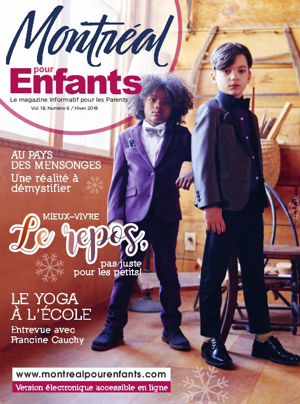 Montréal pour Enfants vol. 18 n°6 Hiver 2018