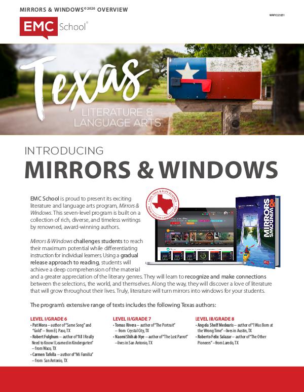 TEXAS ELA MIRRORS & WINDOWS OVERVIEW