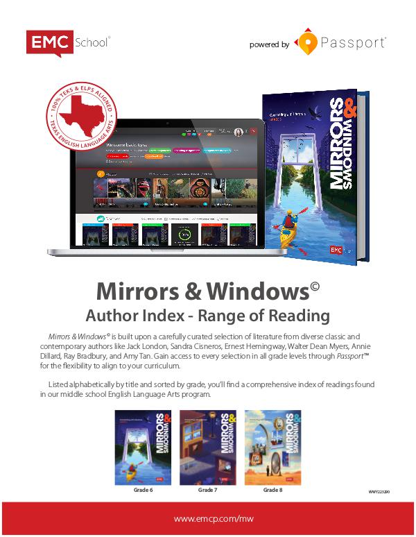 TEXAS ELA MIRRORS & WINDOWS AUTHOR INDEX