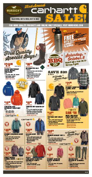 Murdoch's Sales Flyer Carhartt Sale