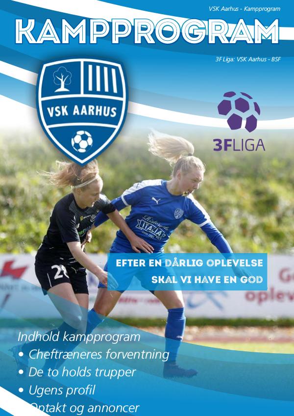 VSK Aarhus Kampprogram VSK Aarhus vs. BSF